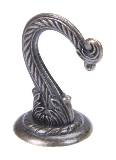 (image for) Brass Steel 1-1/2 in. H Sturdy Swag Hook 2 pk