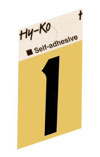 (image for) 1-1/2 in. Black Aluminum Self-Adhesive Number 1 1 pc.