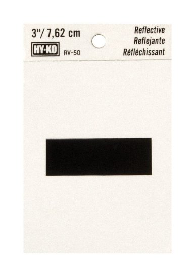 (image for) 3 in. Reflective Black Vinyl Self-Adhesive Special Charact