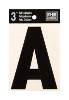 (image for) 3 in. Black Vinyl Self-Adhesive Letter A 1 pc.
