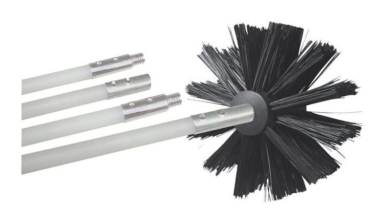 (image for) 6.75 in. Dia. Black/White Aluminum Duct Cleaning Kit