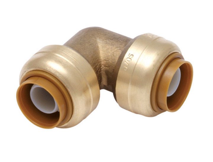 (image for) 1 in. Push x 1 in. Dia. Push Brass Elbow