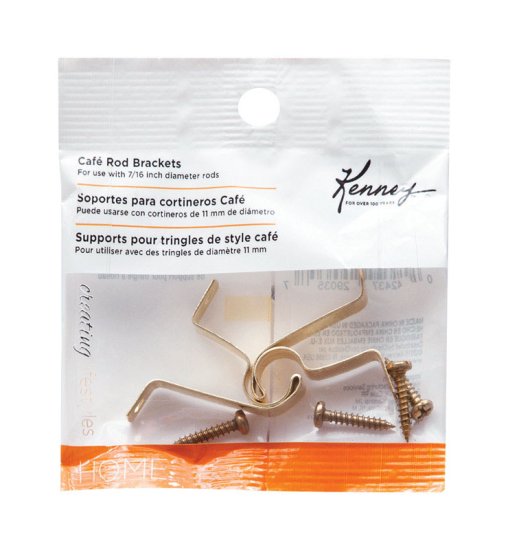 (image for) Brass Brass Cafe Curtain Rod Bracket