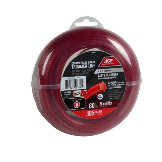 (image for) Ace Premium Commercial Grade 0.105 in. D X 80 ft. L Trimmer Line