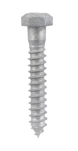 (image for) 1/2 in. x 3 in. L Hex Hot Dipped Galvanized Steel Lag Sc