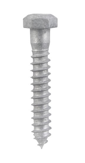 (image for) 1/2 in. x 3 in. L Hex Hot Dipped Galvanized Steel Lag Sc