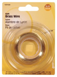 (image for) 75 ft. L Brass 28 Ga. Wire