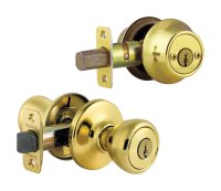 (image for) Tylo Polished Brass Entry Lock and Double Cylinder Deadb