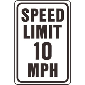 (image for) 18 in. x 12 in. Aluminum Speed Limit 10 MPH Sign