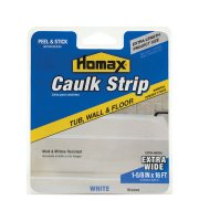 (image for) White Silicone Caulk Strips 1-5/8 in. x 16 ft.