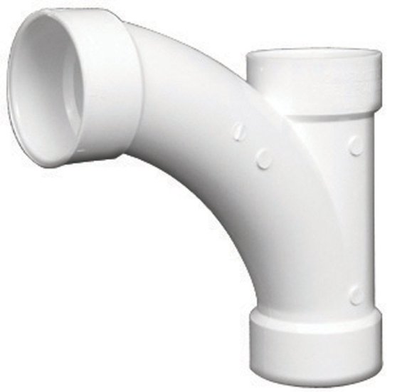 (image for) Schedule 40 3 in. Hub x 3 in. Dia. Hub PVC Long T
