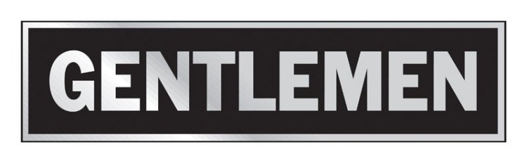 (image for) Princess English Black Informational Sign 2 in. H x 8 in.