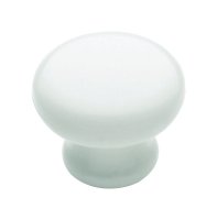 (image for) Round Cabinet Knob 1-1/4 in. Dia. 1 in. White 10