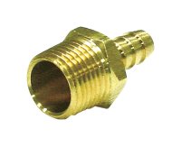 (image for) Brass 3/8 in. Dia. x 1/2 in. Dia. Adapter 1 pk Yellow