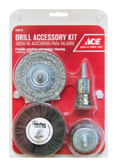 (image for) Ace Assorted in. Wire Wheel Brush Set Steel 4500 rpm 4 pc