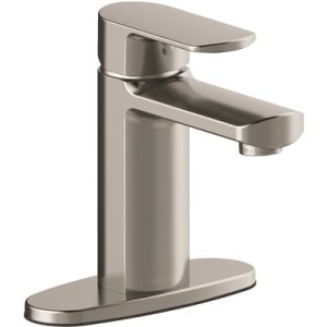(image for) Single Hole Bathroom Faucet in Brushed Nickel w/ Pop-up