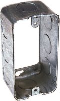 (image for) 3-7/8 in. Rectangle Steel 1 gang Box Extension Gray
