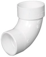 (image for) Schedule 40 4 in. Hub x 4 in. Dia. Spigot PVC 90
