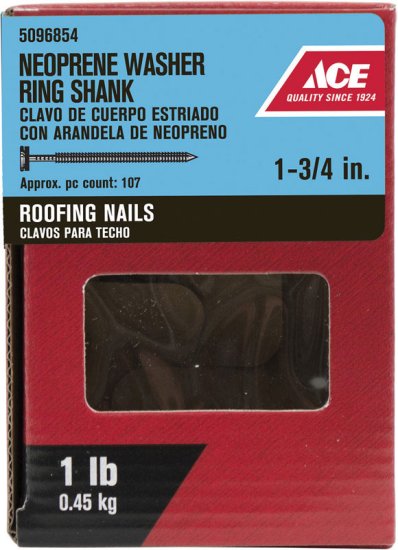 (image for) 1-3/4 in. Roofing Galvanized Steel Nail Round 1 lb.