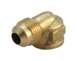 (image for) 3/8 in. Flare x 1/4 in. Dia. FPT Brass 90 Degree Elbow