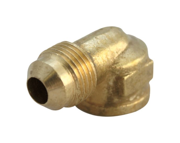 (image for) 3/8 in. Flare x 1/4 in. Dia. FPT Brass 90 Degree Elbow