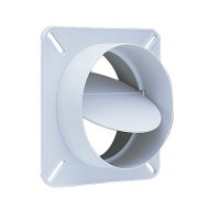 (image for) 4 in. W X 5 in. L White Plastic Back Draft Damper