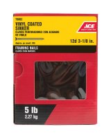 (image for) 12D 3-1/8 in. Sinker Vinyl Steel Nail Checkered 5 lb.