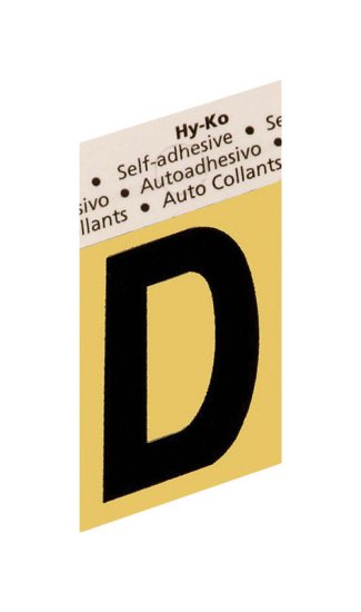 (image for) 1-1/2 in. Black Aluminum Self-Adhesive Letter D 1 pc.