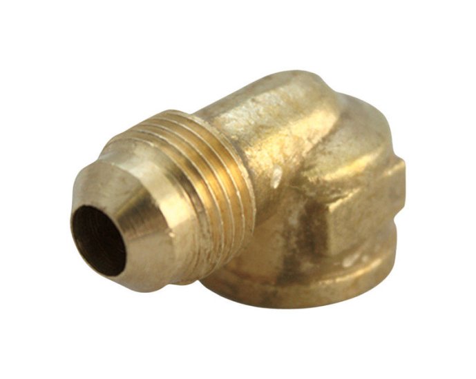 (image for) 5/8 in. Flare x 1/2 in. Dia. FPT Brass 90 Degree Elbow