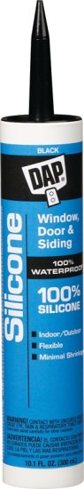 (image for) Window and Door Sealant, Black, -40 to 400 deg F, 10.1 fl-oz