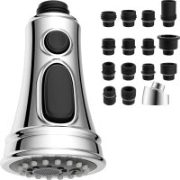 (image for) Pull Down Kitchen Sprayer Head in Chrome with Adapters