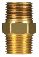 (image for) 1/8 in. MPT Yellow Brass Hex Nipple