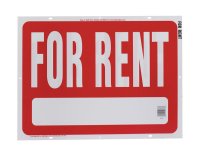 (image for) Real Estate English Red Informational Sign 18 in. H x 24 i