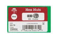 (image for) 3/4 in. Zinc-Plated Steel USS Hex Nut 20 pk