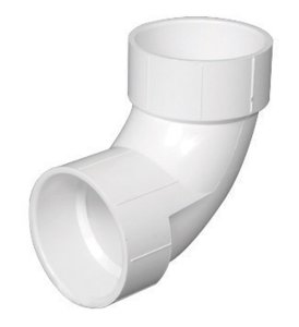 (image for) Schedule 40 4 in. Hub x 4 in. Dia. Hub PVC 90 Deg