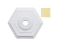 (image for) 5 in. H x 5 in. L Rubber White Wall Door Stop Mounts to wall