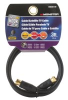 (image for) CABLE COAX RG6 3' BLACK