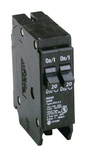 (image for) 20/20 amps Tandem 2-Pole Circuit Breaker Eaton Cutler-Hammer