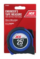 (image for) 25 ft. L x 1 in. W Engineer's Tape Measure Black 1 pk