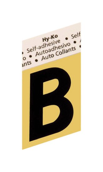 (image for) 1-1/2 in. Black Aluminum Self-Adhesive Letter B 1 pc.