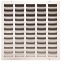 (image for) 20 in. x 20 in. White Stamped Return Air Grille
