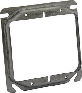 (image for) Square Steel 2 gang Box Cover For Two Wiring Devices