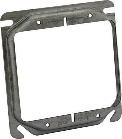 (image for) Square Steel 2 gang Box Cover For Two Wiring Devices