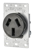 (image for) 50 amps 125/250 volt Black Outlet 10-50R 1 pk