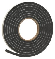 (image for) Foam Tape, 10 ft L, 5/16 in Thick, Rubber, Black