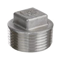 (image for) 1-1/2 in. MIP Stainless Steel Square Head Plug