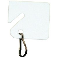 (image for) Slotted Key Tag with Snap Rings in White 20pk