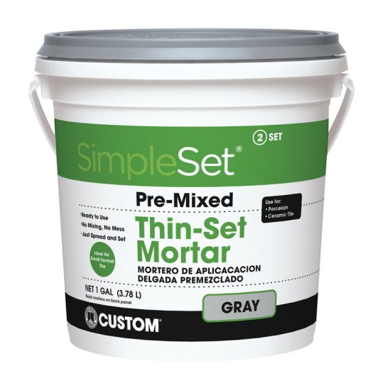 (image for) SimpleSet Gray Thin-Set Mortar 1 gal.