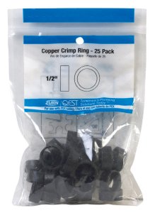 (image for) 1/2 in. PEX x 1/2 in. Dia. PEX Copper Crimp Ring