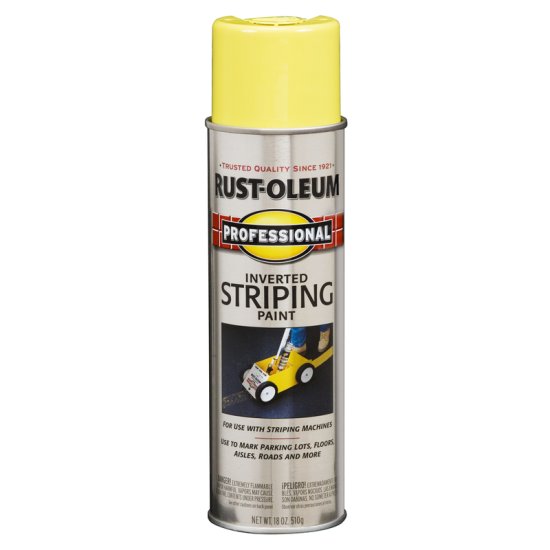 (image for) Professional Yellow Inverted Striping Paint 18 oz